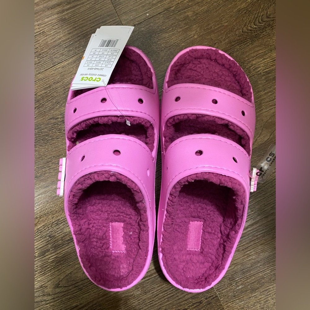Fur lined Crocs